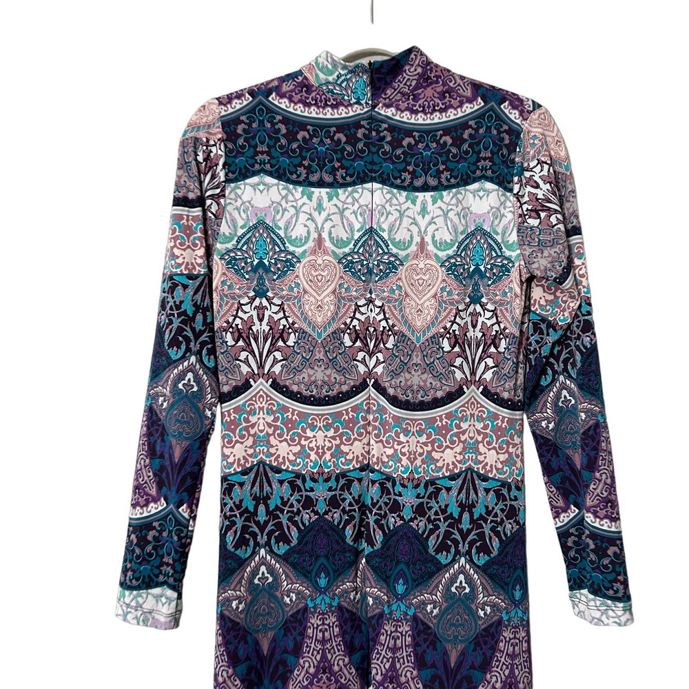 New York and Company The Bohemian Ornate Print Maxi Dress Blue Lyrics Small - Picture 11 of 16